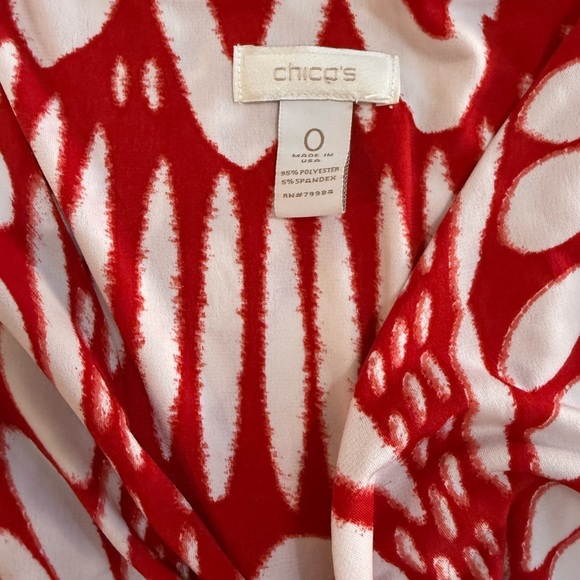 Chico’s Sunrise Katrina Red and White Maxi Dress size 0 - Picture 5 of 5